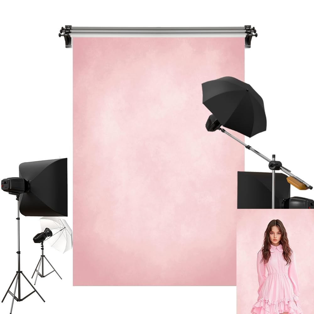 Kate 5x7ft/1.5x2.2m Pink Backdrops Abstract Sweet Girls Pink Seamless Portrai...