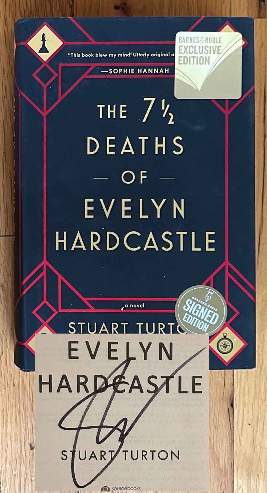 SIGNED Stuart Turton 7 1/2 Deaths of Evelyn Hardcastle B&N Edition Ed HC NEW