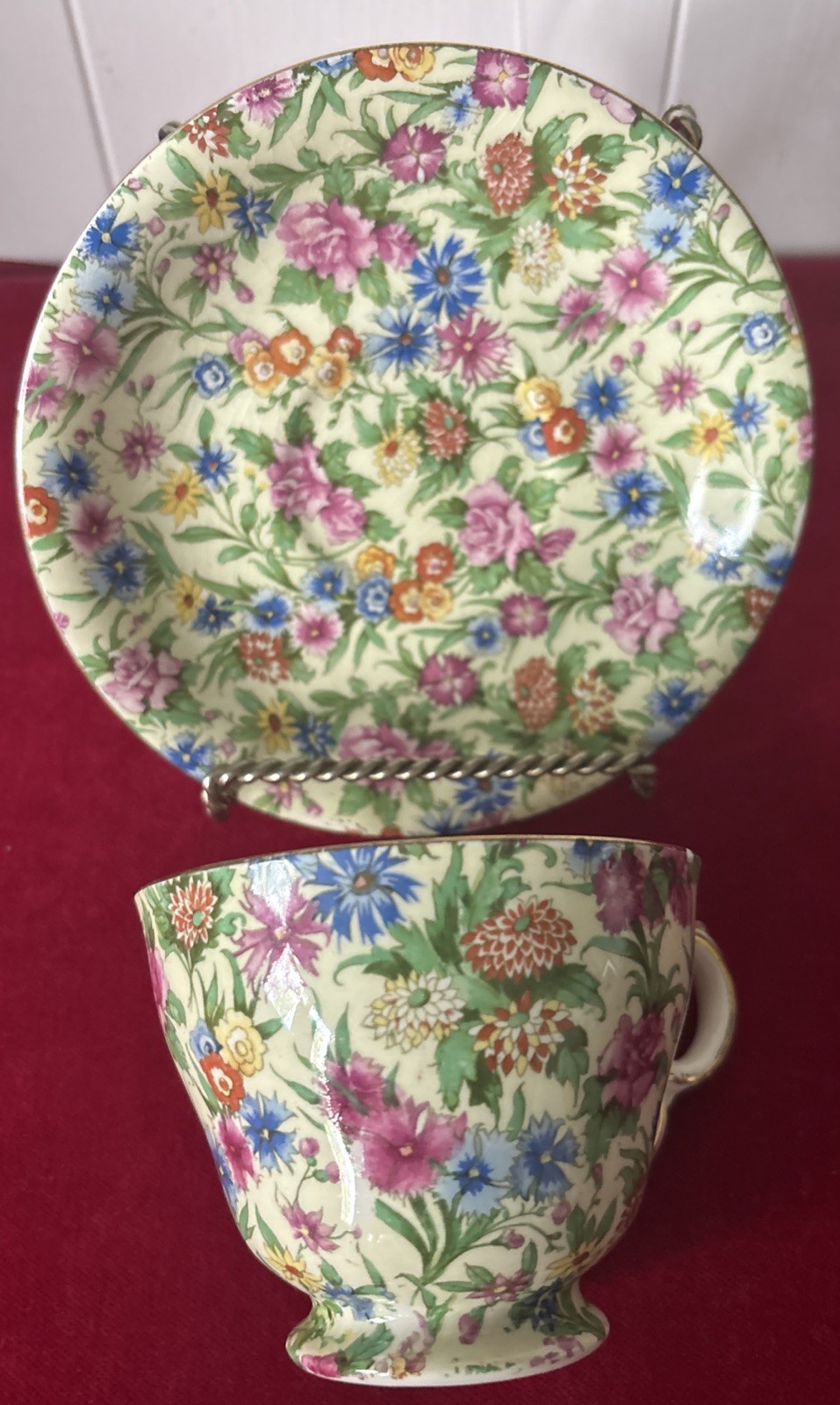 Royal Winton Grimwades England Summertime Cup & Saucer Floral Chintz
