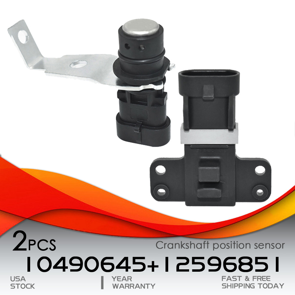 2x Cam/Crankshaft Position Sensor 10490645+12596851 for Chevy K1500 Suburban GMC