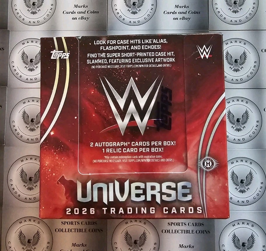 2026 Topps WWE Universe Hobby Box - 2 Autos, 1 Relic per Box 2026 Topps WWE Universe Hobby Box - 2 Autos, 1 Relic per Box