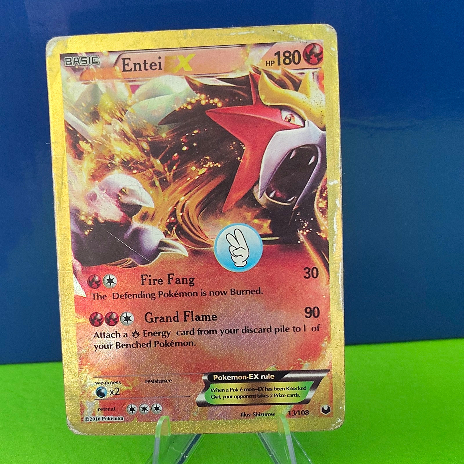 The Pokémon Company Entei EX 13/108 Dark Explorers Ultra Rare Holo EN 180HP The Pokémon Company Entei EX 13/108 Dark Explorers Ultra Rare Holo EN 180HP