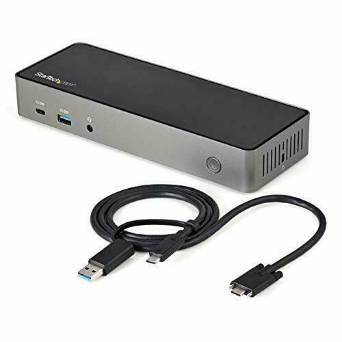 StarTech USB-C & USB-A Dock - Hybrid Triple Monitor Laptop Docking Station StarTech USB-C & USB-A Dock - Hybrid Triple Monitor Laptop Docking Station