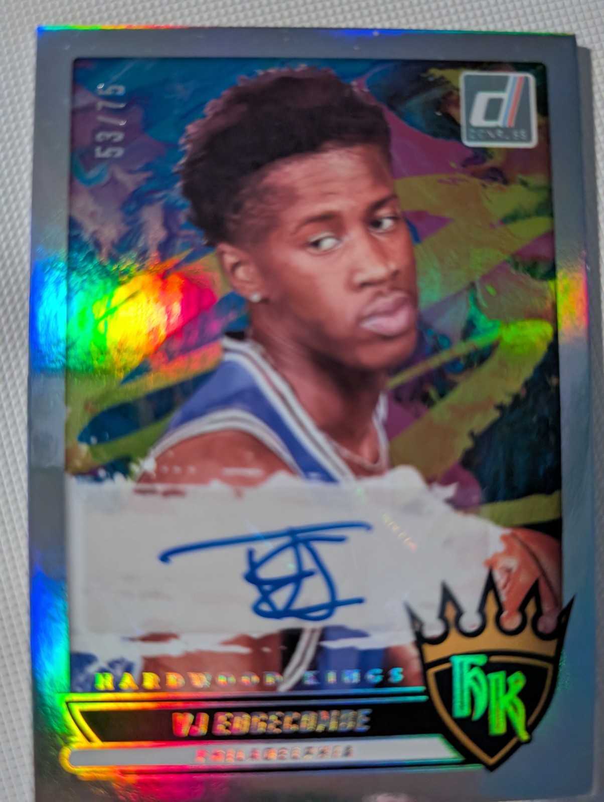 VJ Edgecombe SSP#/75 AUTO ROOKIE KING CARD SILVER REFRACTOR GREAT INVESTMENT VJ Edgecombe SSP#/75 AUTO ROOKIE KING CARD SILVER REFRACTOR GREAT INVESTMENT