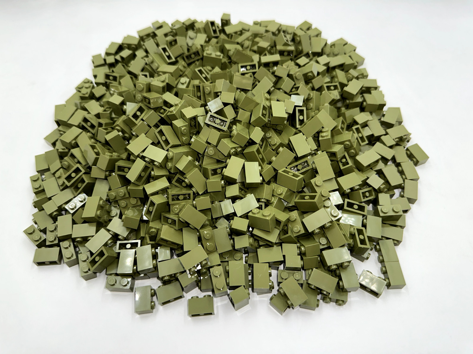 LEGO Pack of 100x New Olive Green Brick 1 x 2 BULK BRICKS