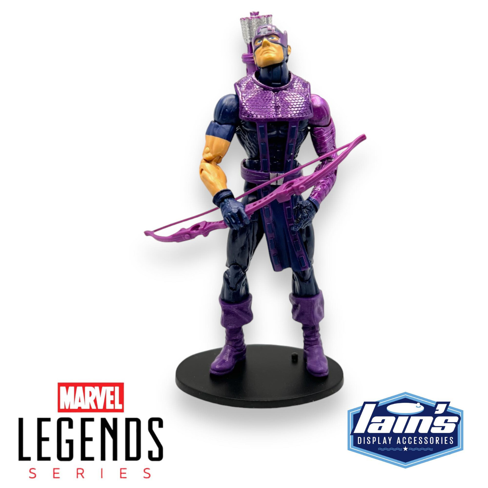 10 x MARVEL LEGENDS 6 inch Action Figure Stands - Multi-peg - BLACK