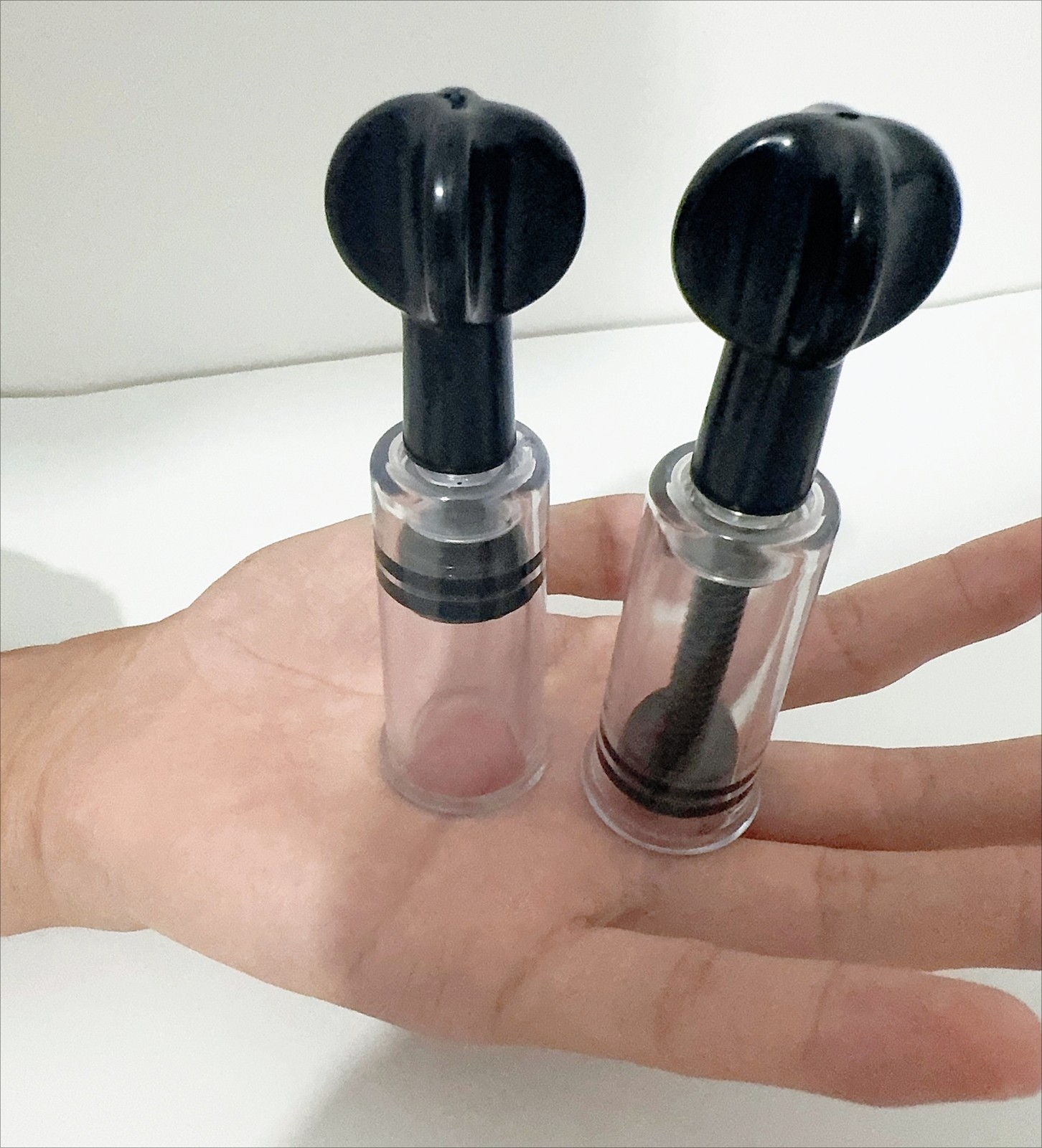 2PCS Manual Vacuum Nipple Correction Pump Cup Enlargerment Breast Suction Women