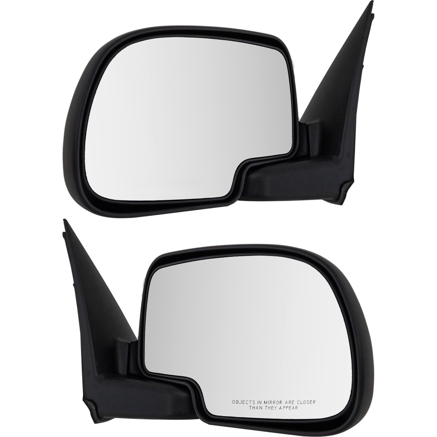 Mirrors Set For 1999-2006 Chevrolet Silverado 1500 Black Manual Glass Adjust Mirrors Set For 1999-2006 Chevrolet Silverado 1500 Black Manual Glass Adjust