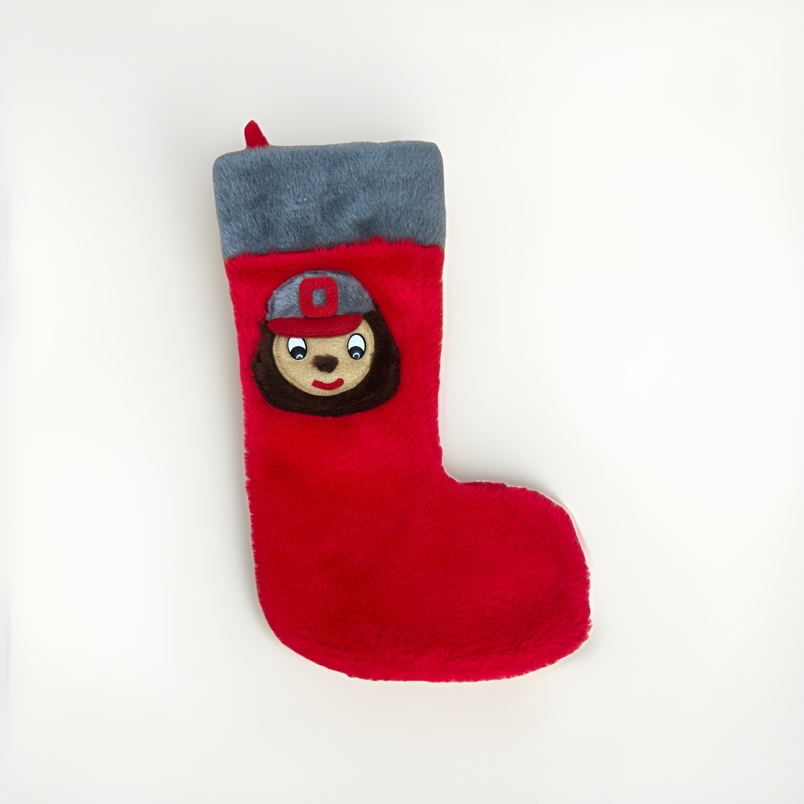 Vintage Ohio State Christmas Brutus Buckeye Stocking Sheram Puppets Made In USA