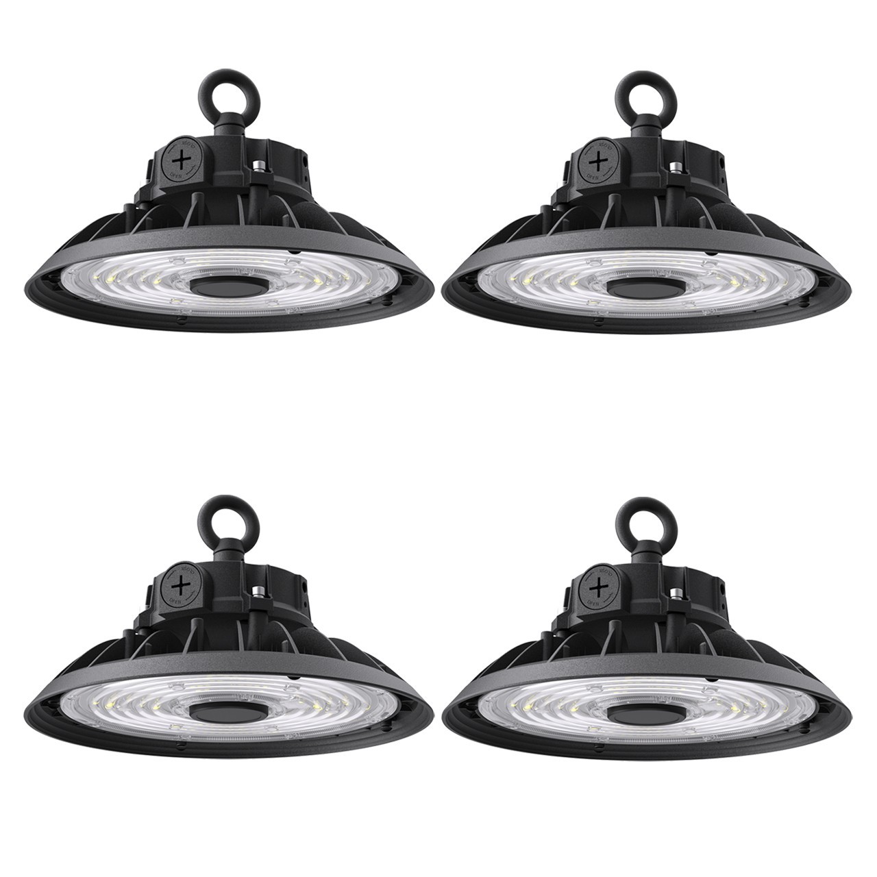 4 Pack 150W/240W/300W UFO LED High Bay Light, Adjustable Wattage AC120-277V