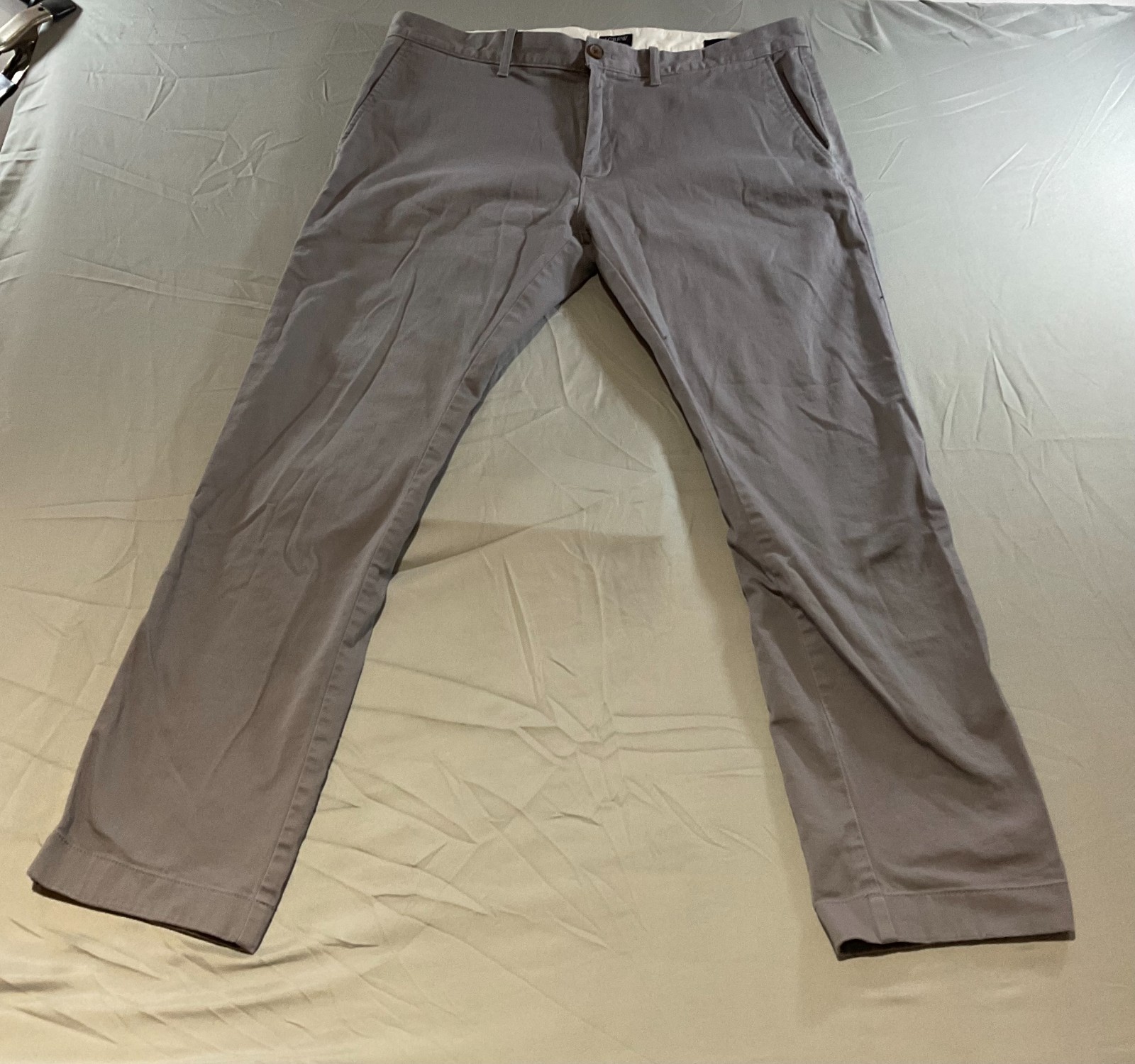 J.Crew Flex Slim Fit Gray Chino Pants Mens 34x30 Stretch Cotton Casual