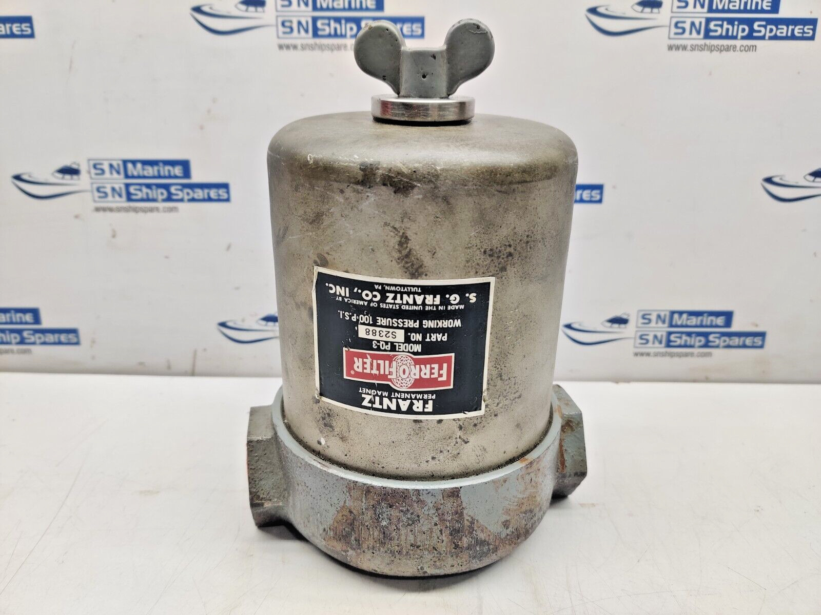 S.G. FRANTZ S2388 FERROFILTER Model PQ-3 Working Pressure 100 PSI