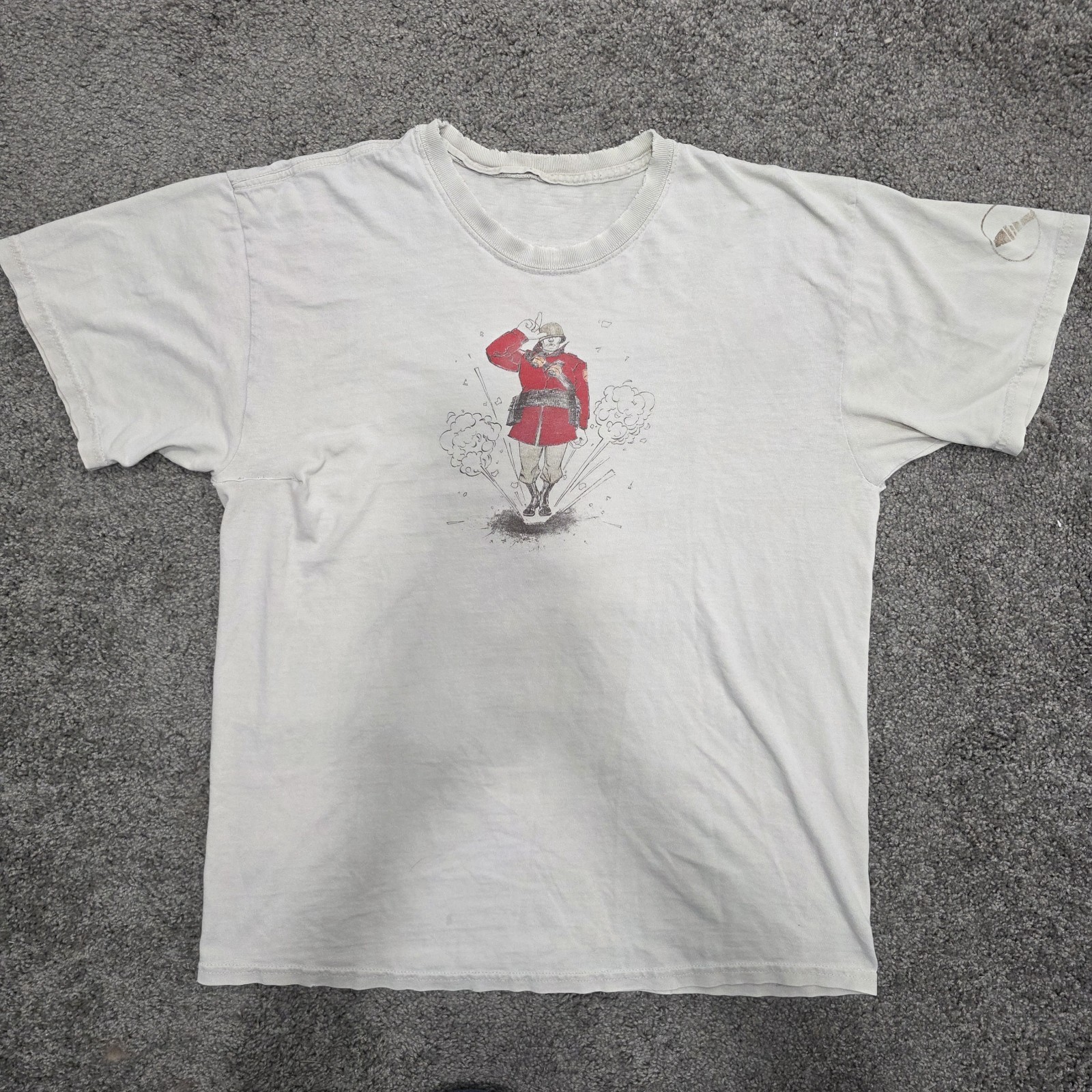 Vintage 2009 Team Fortress 2 Valve Rocket Jump Loser Shirt XL Distressed Steam 