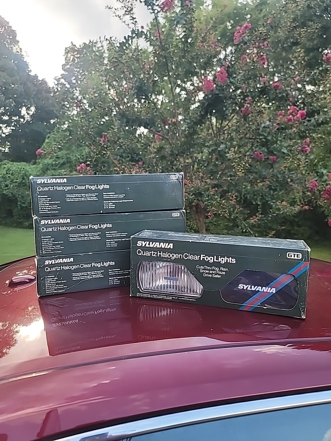NOS VTG Sylvania GTE Quartz Halogen Clear Fog Lights - Made in USA w/Covers NOS VTG Sylvania GTE Quartz Halogen Clear Fog Lights - Made in USA w/Covers