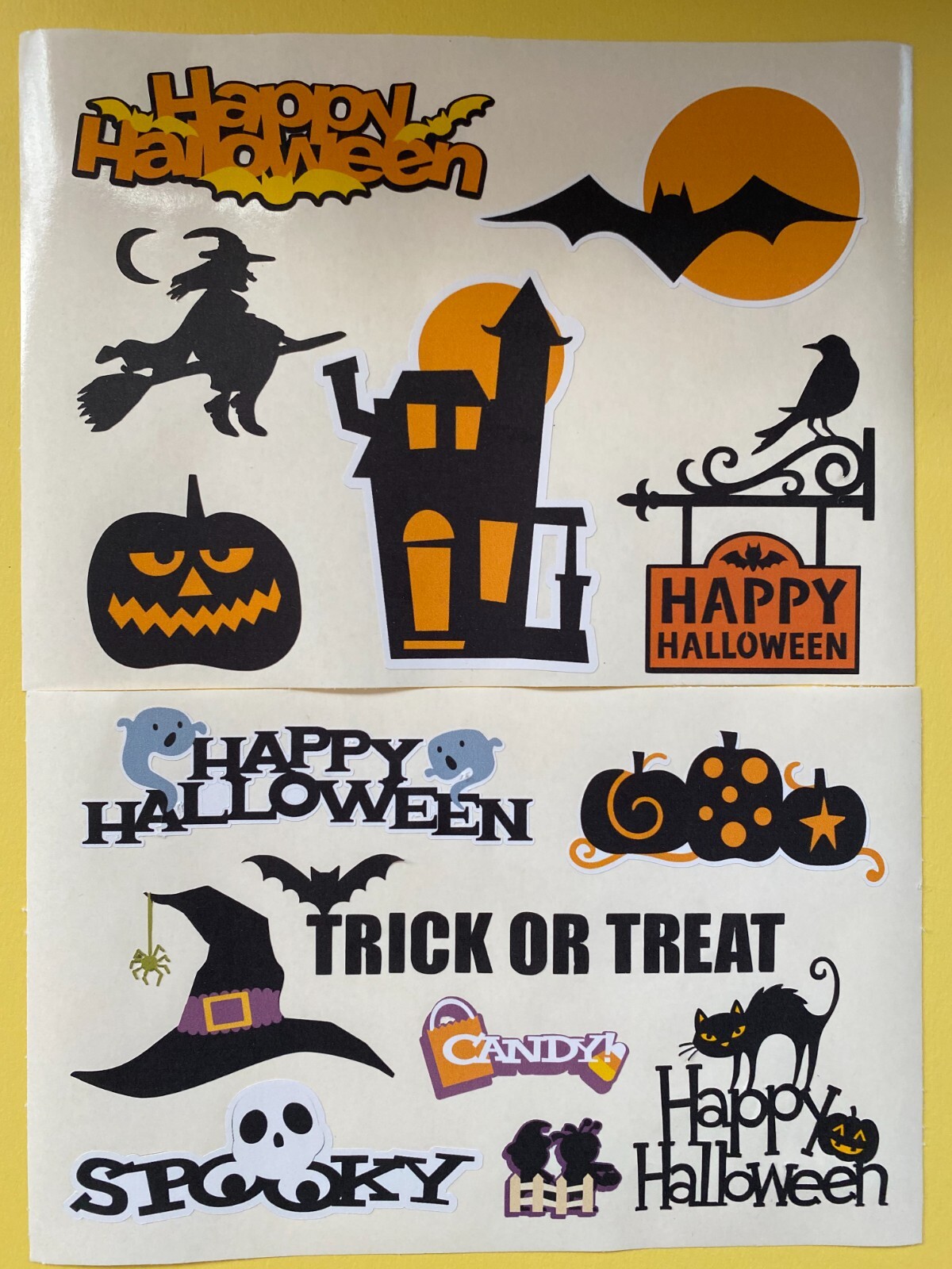 Scrapbooking Embellishment Halloween Witch Pumpkin Haunted House Stickers NEW Scrapbooking Embellishment Halloween Witch Pumpkin Haunted House Stickers NEW
