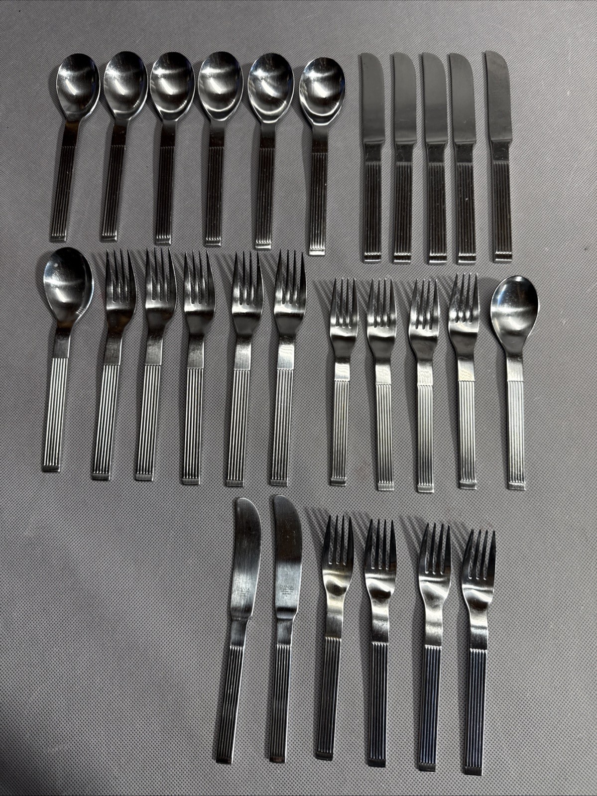28 Pcs Dansk Stainless Thebe Flatware Korea