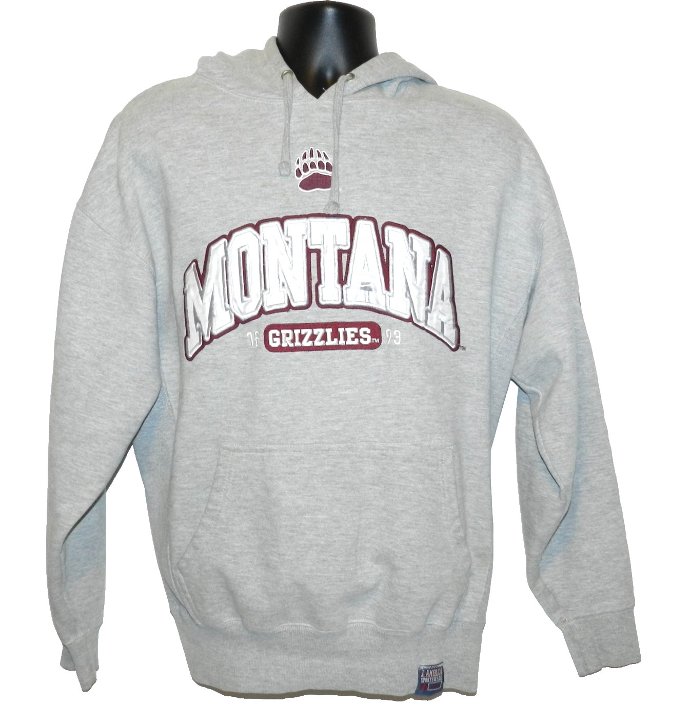 Vtg J.AMERICA MEGA HOOD Montana Grizzlies Men\'s Sizes Size XL Gray Hoodie Rare Vtg J.AMERICA MEGA HOOD Montana Grizzlies Men\'s Sizes Size XL Gray Hoodie Rare