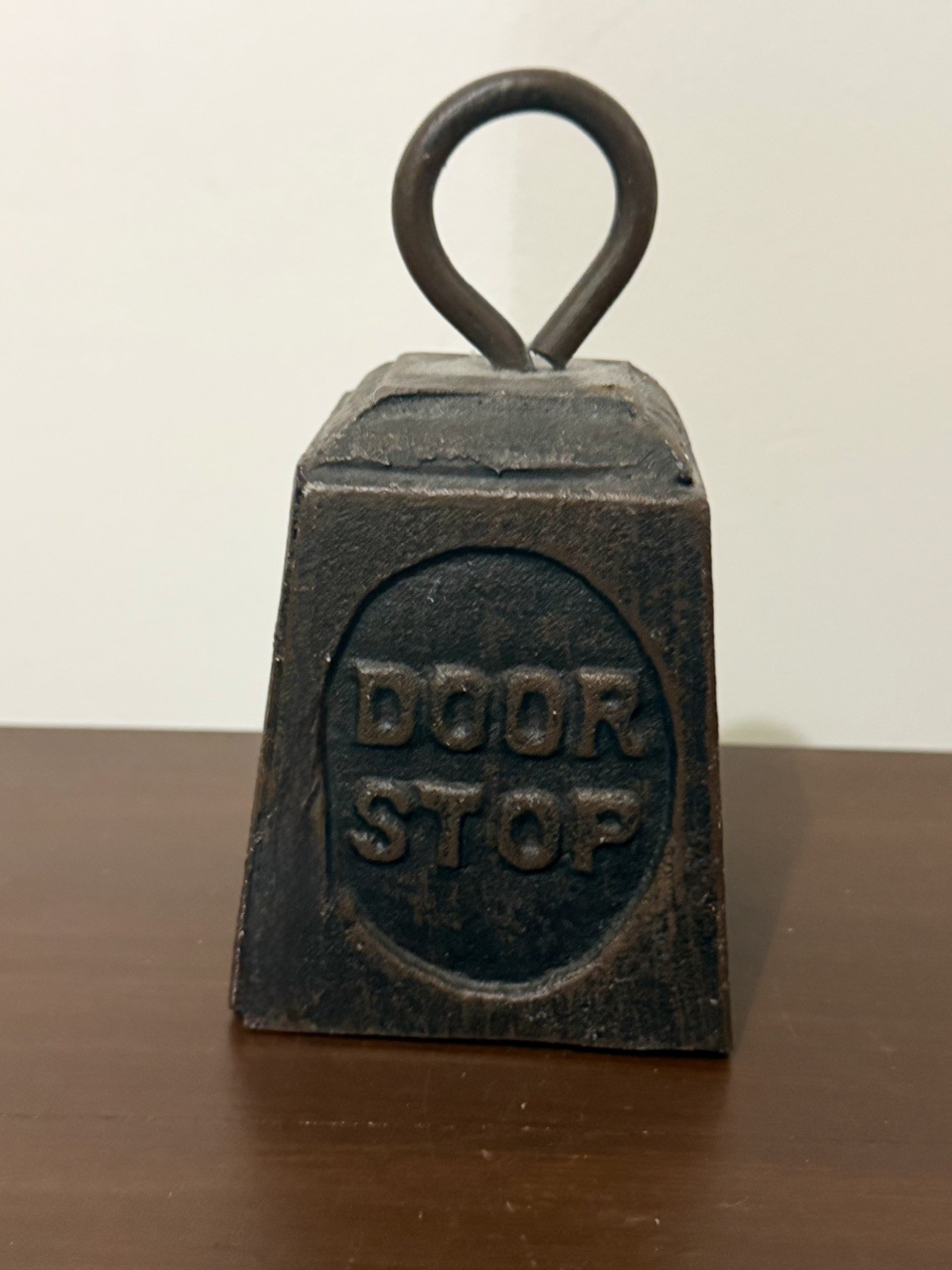 Vintage Cast Iron Square Bell Door Stop Vintage Cast Iron Square Bell Door Stop