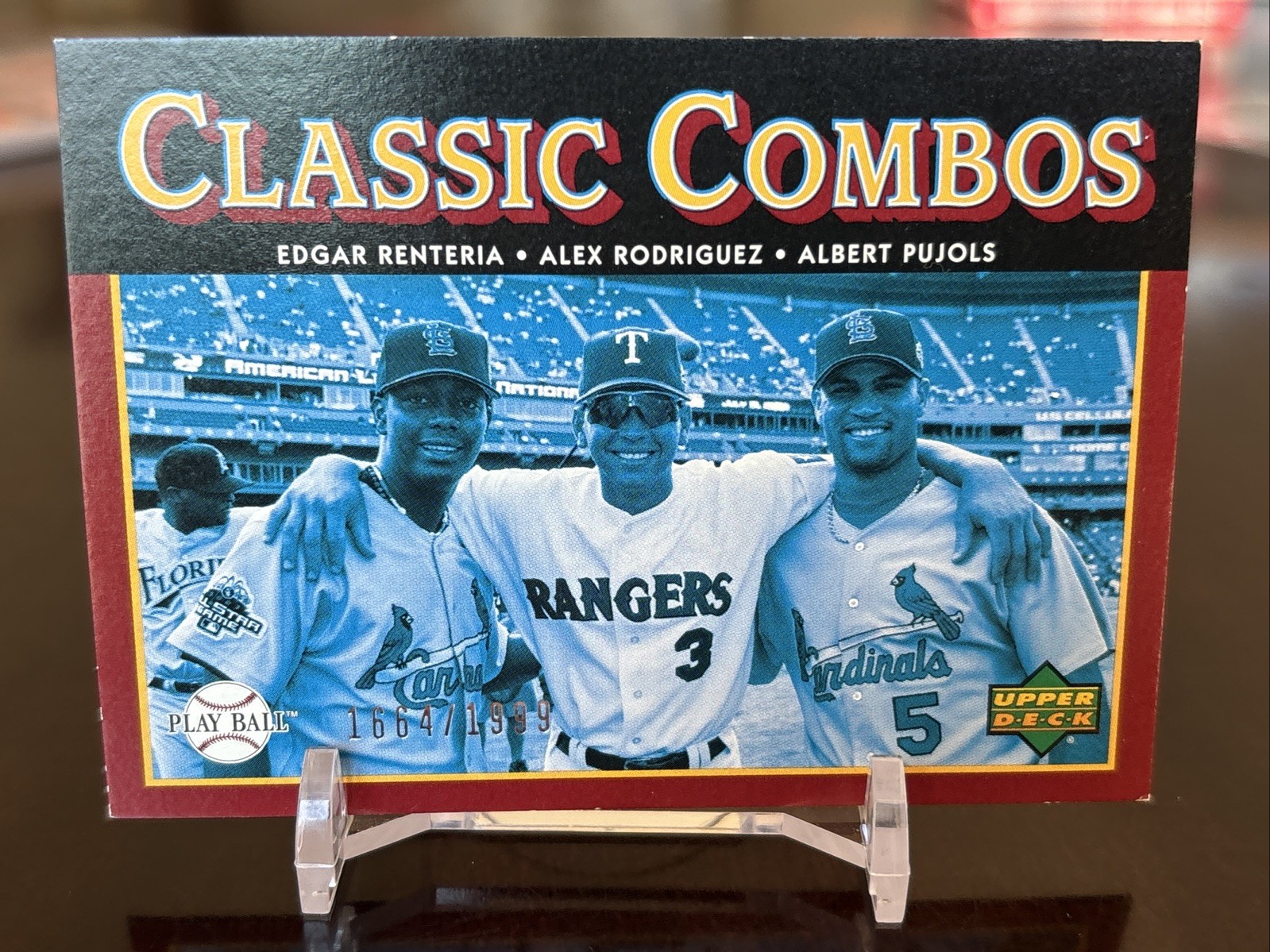 2004 Upper Deck Play Ball Classic Combos Albert Pujols, Alex Rodriguez #/1999 NM