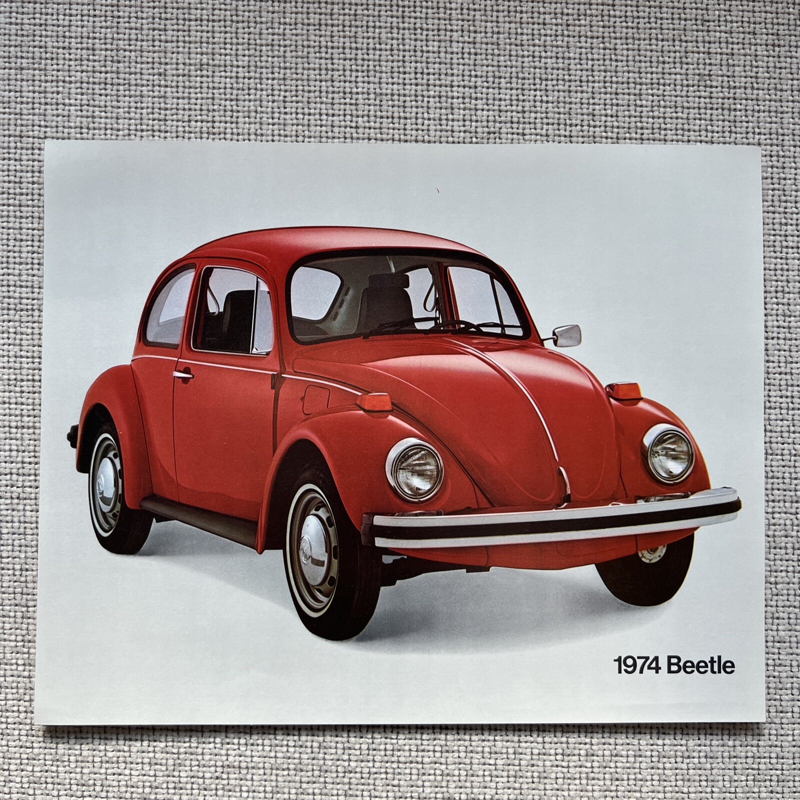 1974 Volkswagen Beetle Dealers Brochure  - One page Specifications sheet