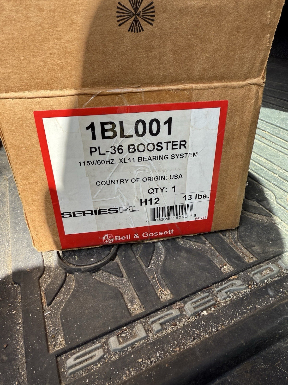 Bell And Gossett 1BL001 PL-36 Booster Bell And Gossett 1BL001 PL-36 Booster