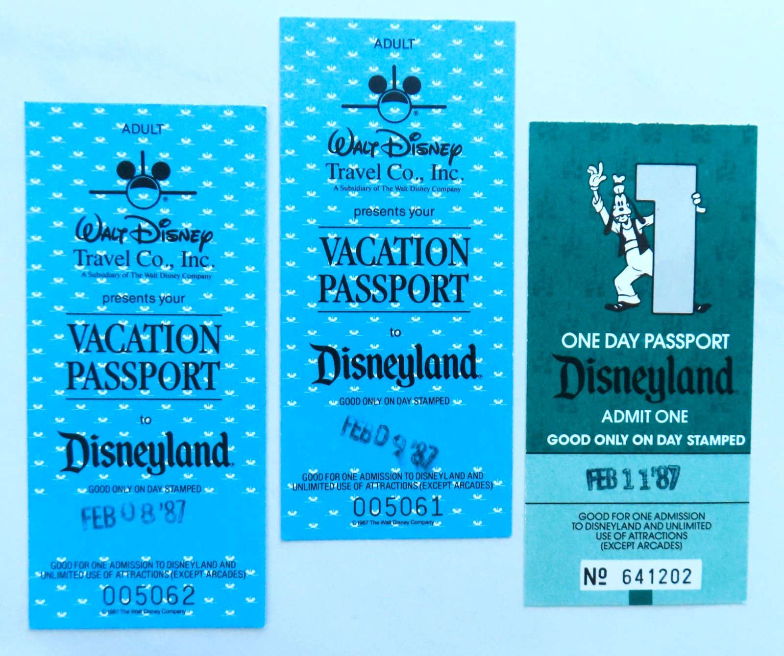 3 Disneyland Ticket Lot Vintage 80s 1987 Walt Disney Travel Co Vacation Passport 3 Disneyland Ticket Lot Vintage 80s 1987 Walt Disney Travel Co Vacation Passport