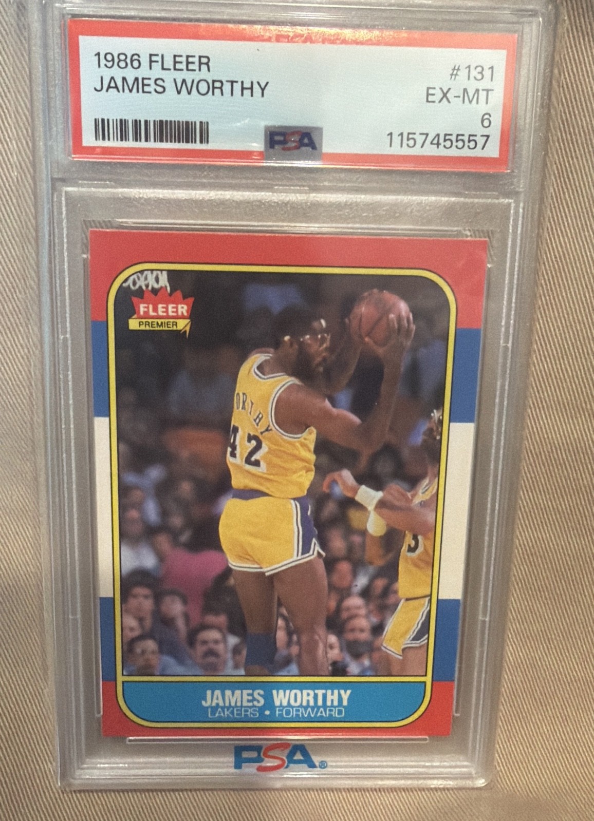 1986-87 Fleer - James Worthy #131 PSA 6
