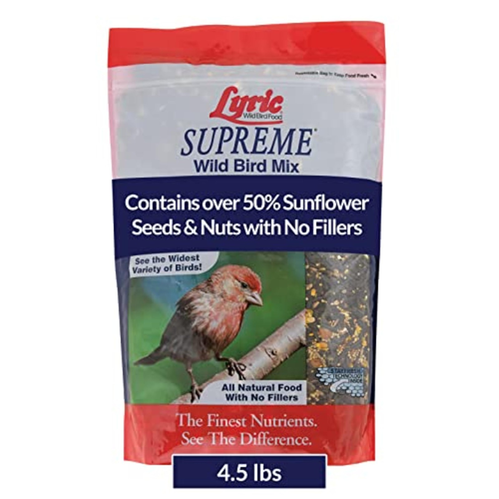 Lyric Supreme Wild Bird Seed - Food Mix with 4.5 lb (Pack of 1)