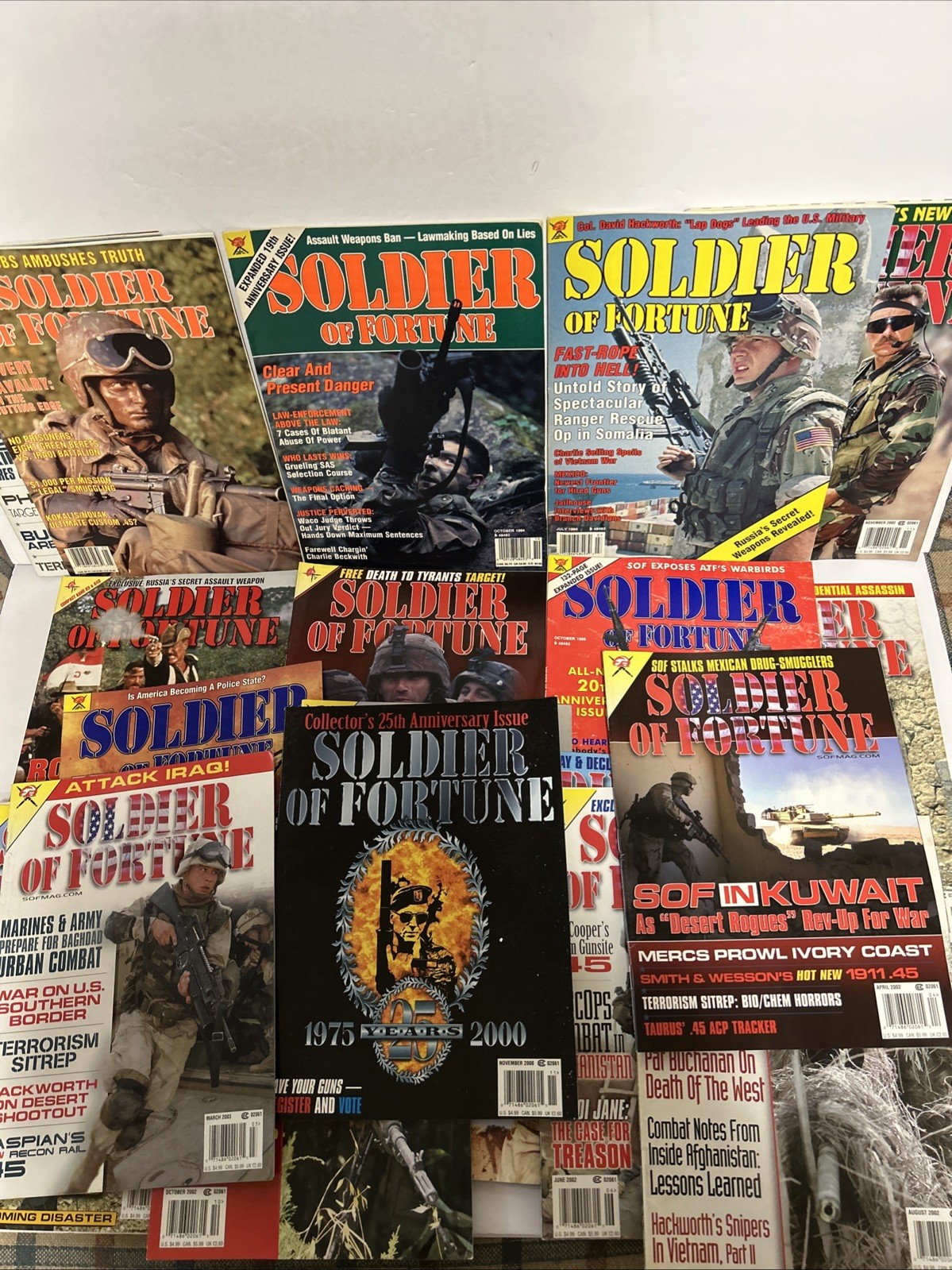 SOF Soldier of Fortune Magazine Lot of 21 Various Issues 1992-2003 Excellent