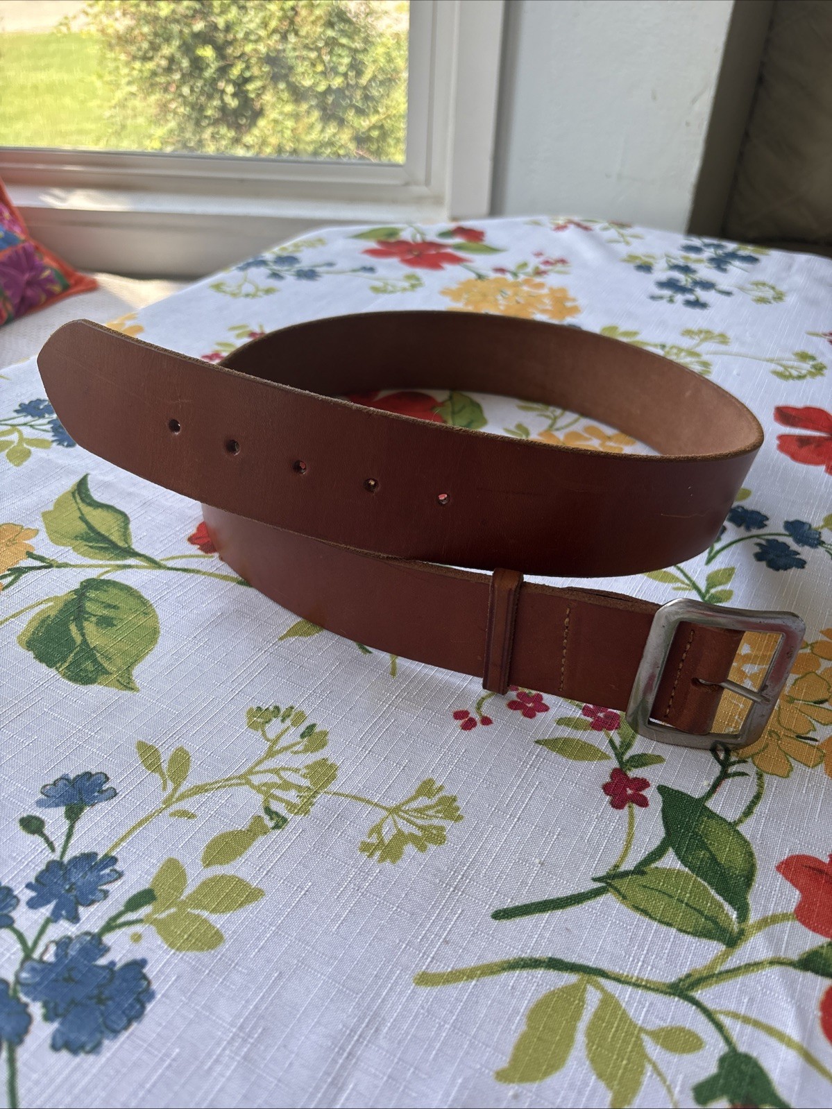 Vintage New George Lawrence Brown Leather Belt England Buckle Size 38 Vintage New George Lawrence Brown Leather Belt England Buckle Size 38