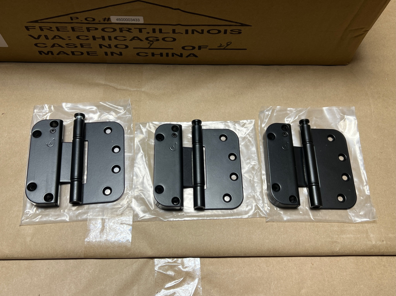 PICK QTY Ashland V400 NH Vertical Adjustable Guide & Set 4x4 Door Hinge - BLACK