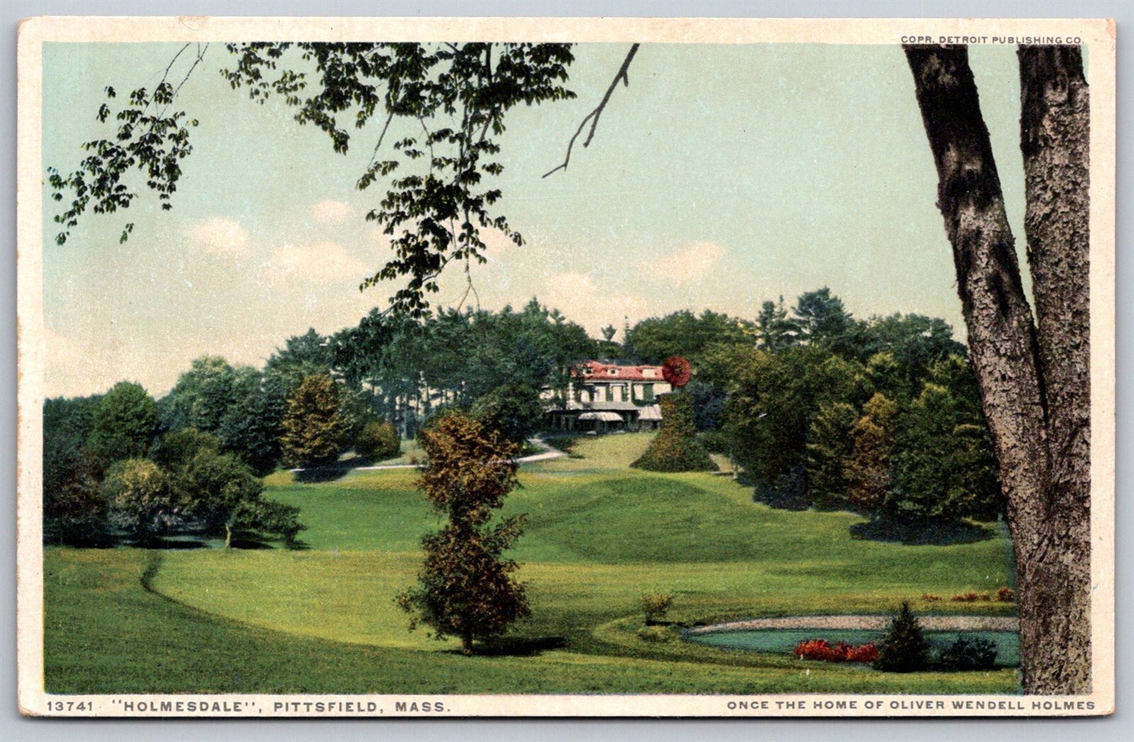 Pittsfield Massachusetts WB Postcard Holmesdale Oliver Wendell Home Detroit Pub Pittsfield Massachusetts WB Postcard Holmesdale Oliver Wendell Home Detroit Pub