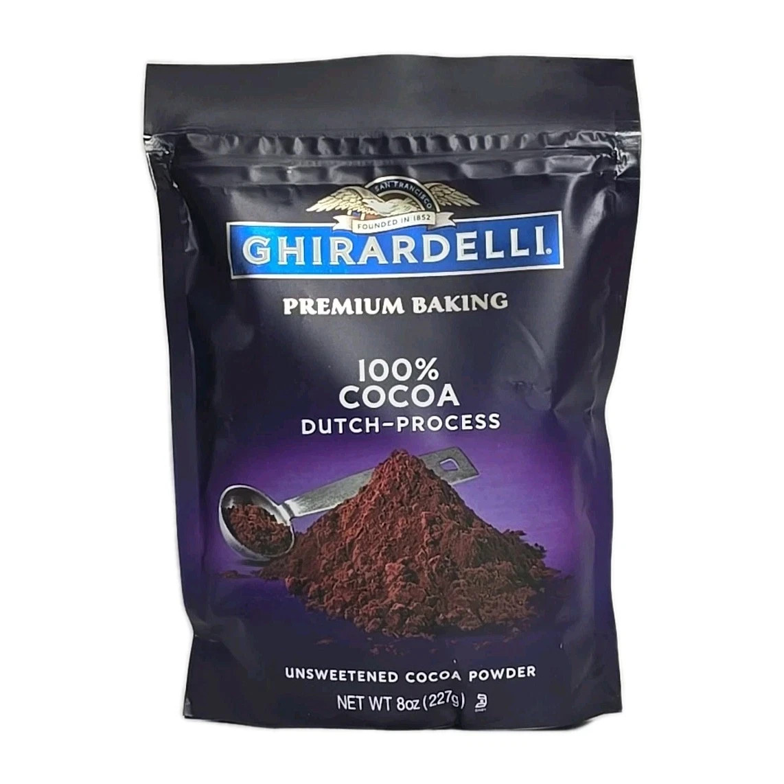 GHIRARDELLI Premium Baking DUTCH PROCESS 100% Unsweetened Cocoa Powder 8 oz Bag