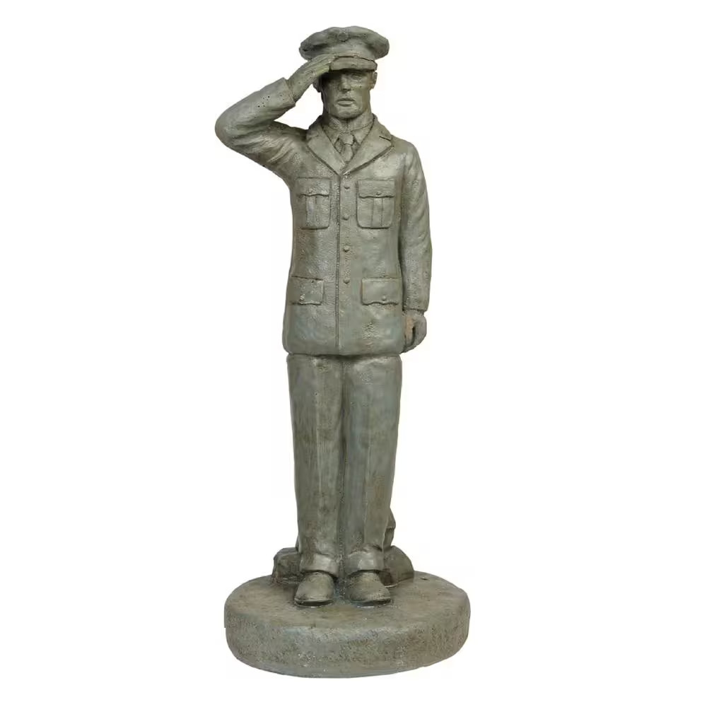 Class a Salute Soldier Concrete Garden Statue