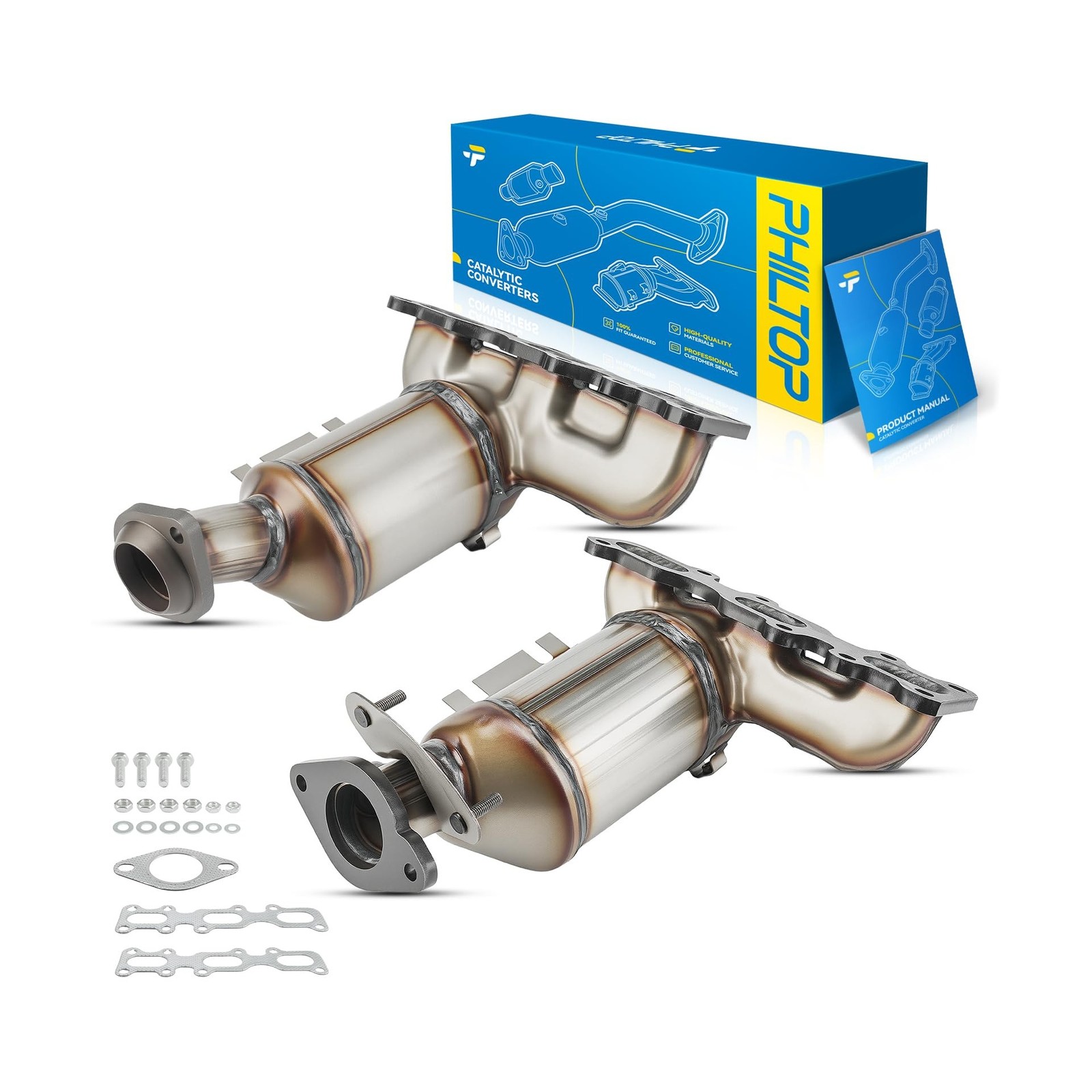 PHILTOP Left and Right Catalytic Converter Replacement For 2013-2019 Explorer...