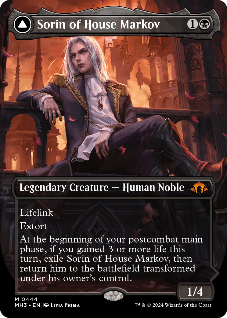 x1 Sorin of House Markov // Ravenous Neonate MH3 MTG 444 BORDERLESS MYTHIC 1x