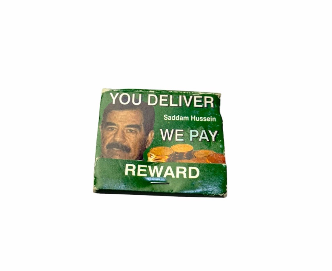 Vintage RARE Saddam Hussein Matchbook You Deliver We Pay Reward