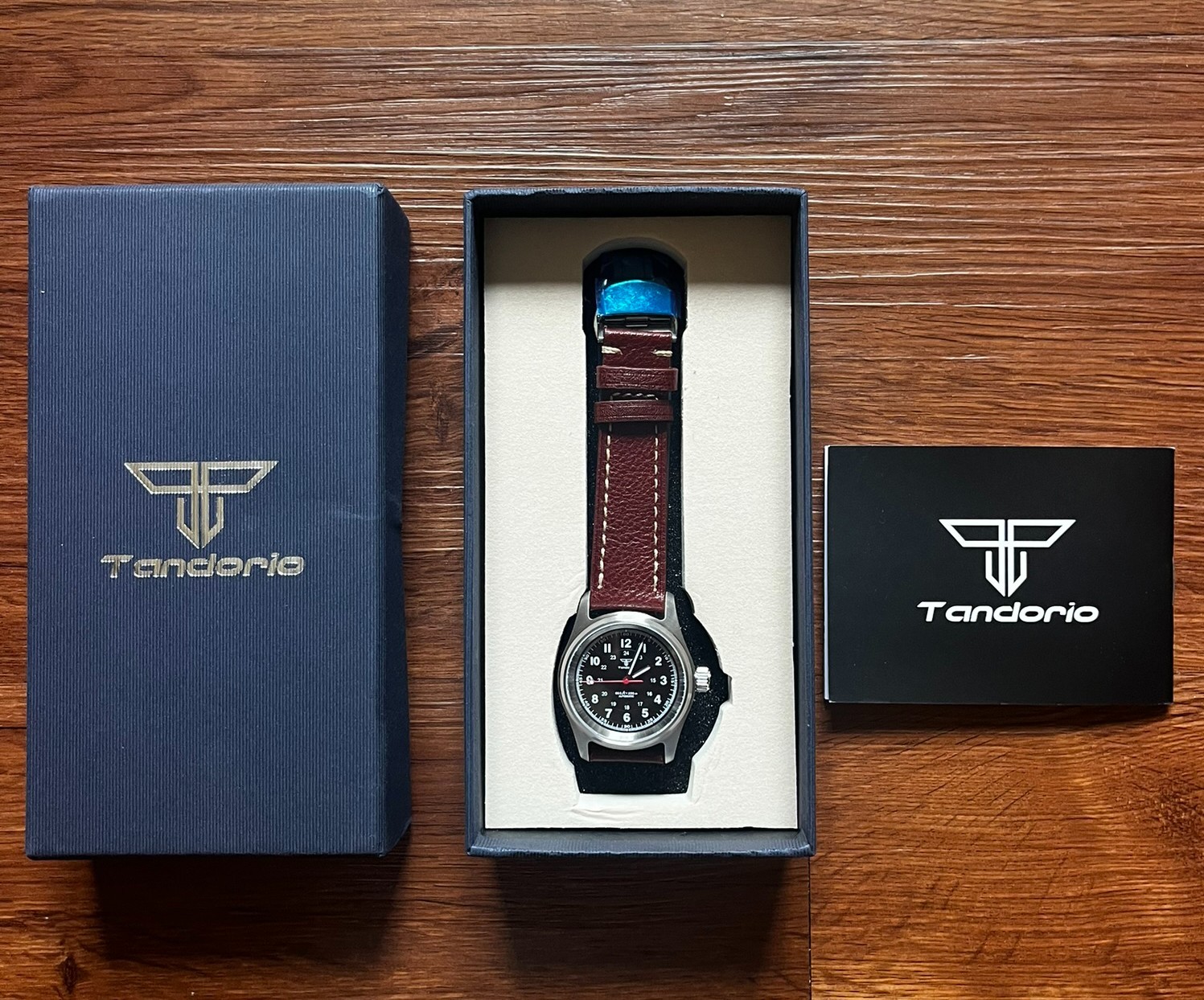 Tandorio 36mm Automatic Pilot Watch - NH35A Movement and Sapphire Crystal 20ATM