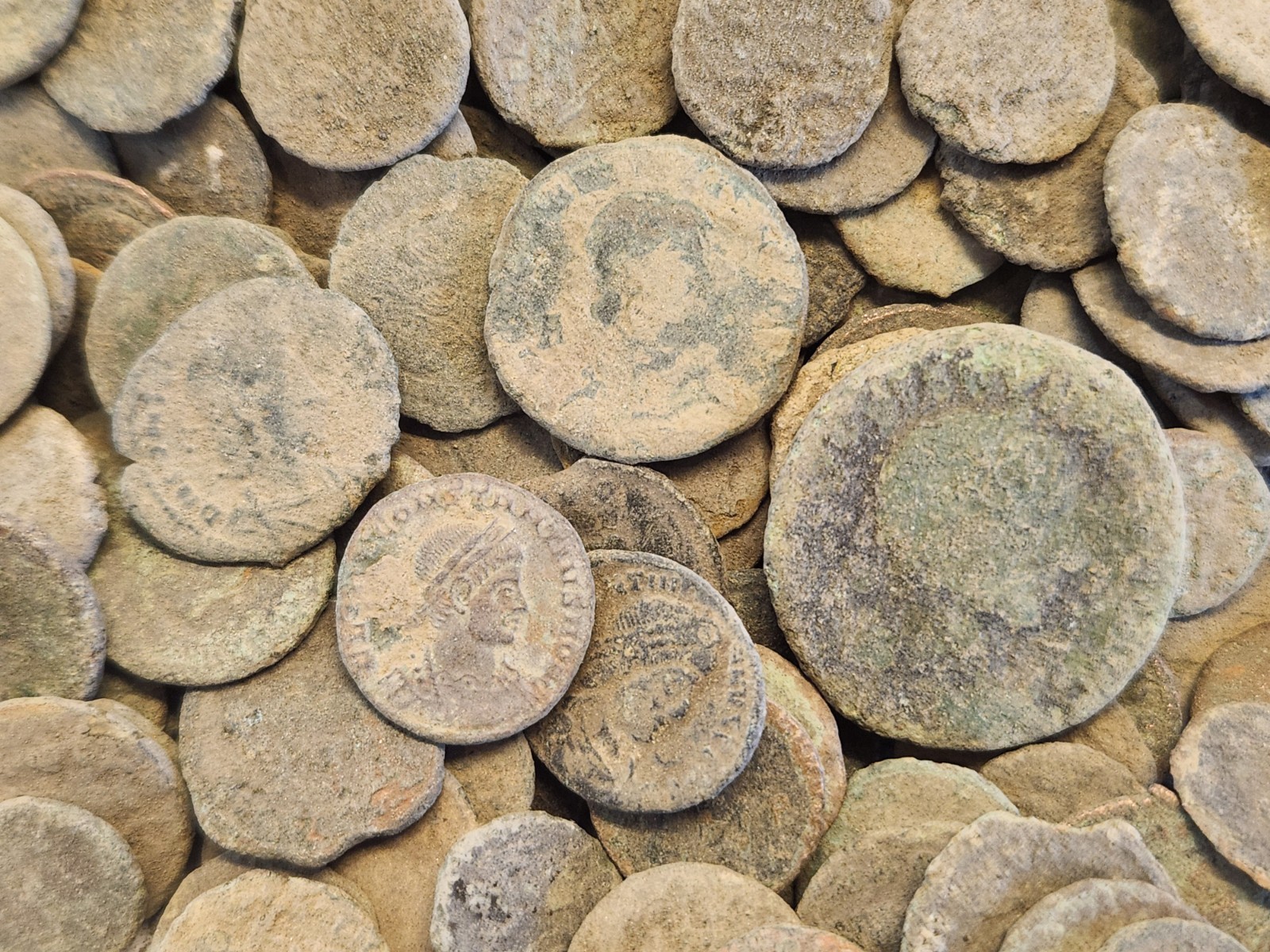 Lots Of 10 Muddy Uncleaned Ancient Roman Balkan Coins Nice Crusty Dirt LRBC