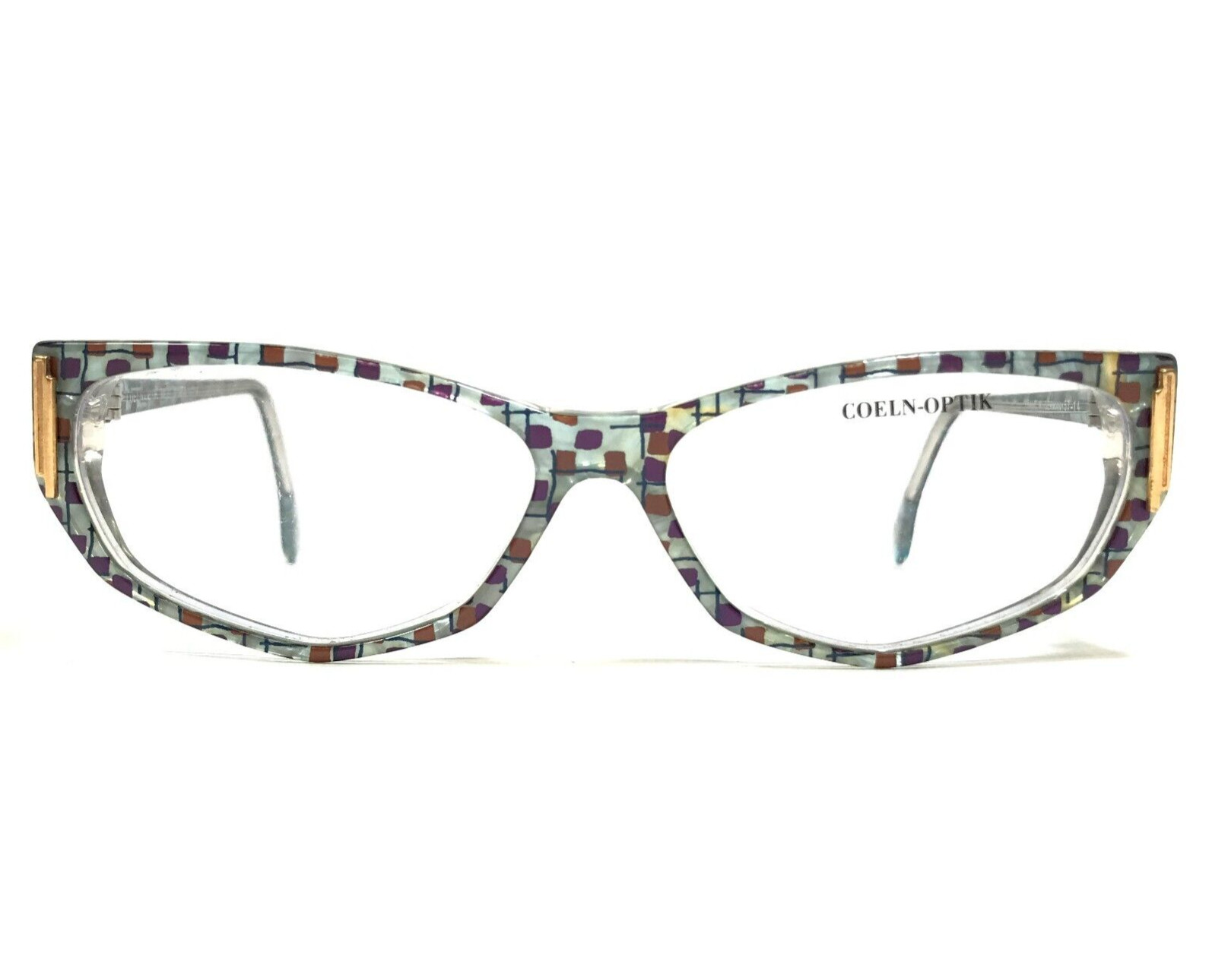 Vintage Coeln Optik Eyeglasses Frames MOD.0188/174 Clear Purple Blue 55-15-120 Vintage Coeln Optik Eyeglasses Frames MOD.0188/174 Clear Purple Blue 55-15-120