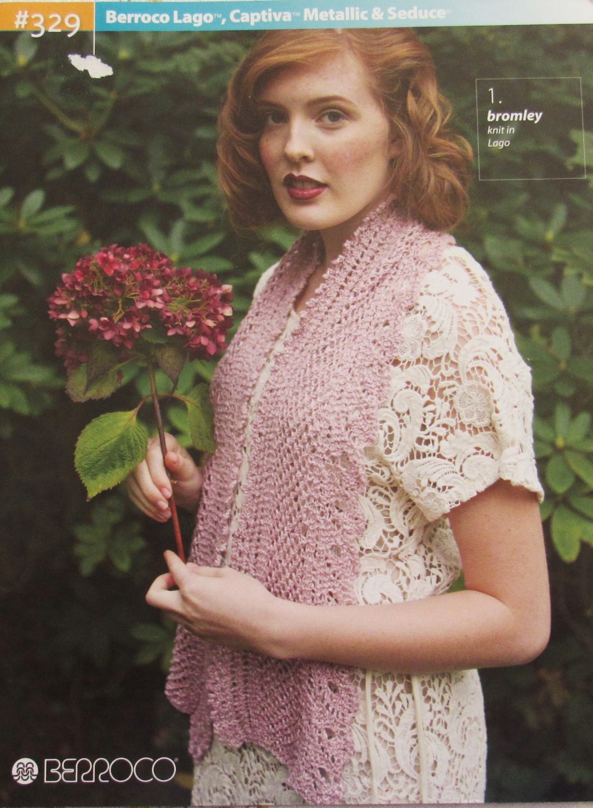 Berroco Knitting Pattern Book 329 BEAUTIFUL ROMATIC LACE Designs Lago Captiva ++