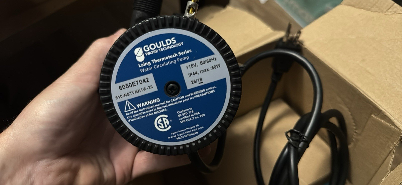 Goulds Water Circulating Pump Laing Thermotech Series MPN 6050E7042
