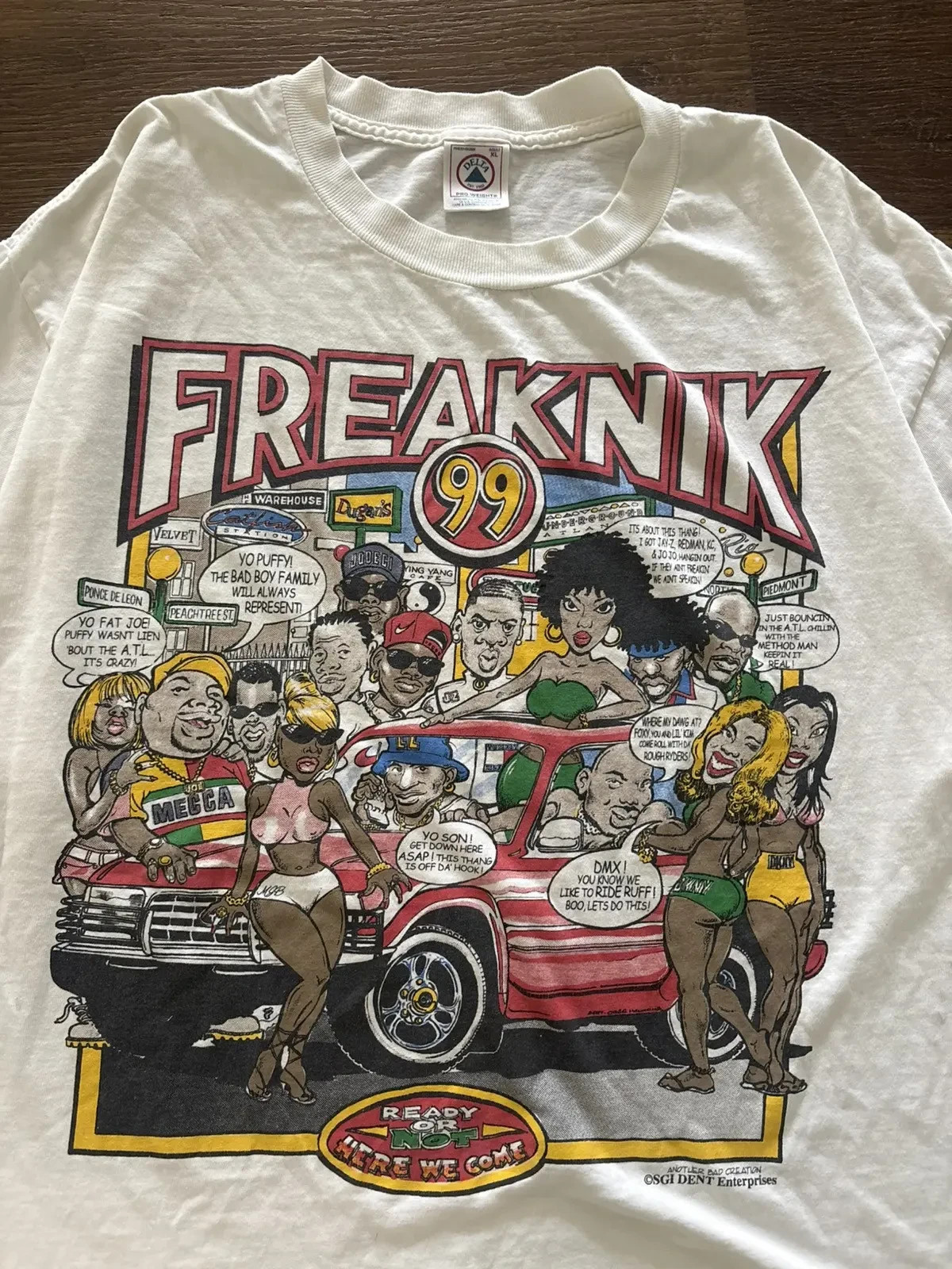 Remake 1999 Freaknik 90s Short Sleeve T shirt Heavy Cotton tee NH28639