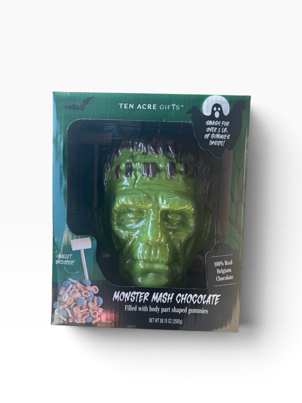 Frankenstein Monster Mash Halloween Gummy Filled Chocolate Head 5.5 lbs NEW