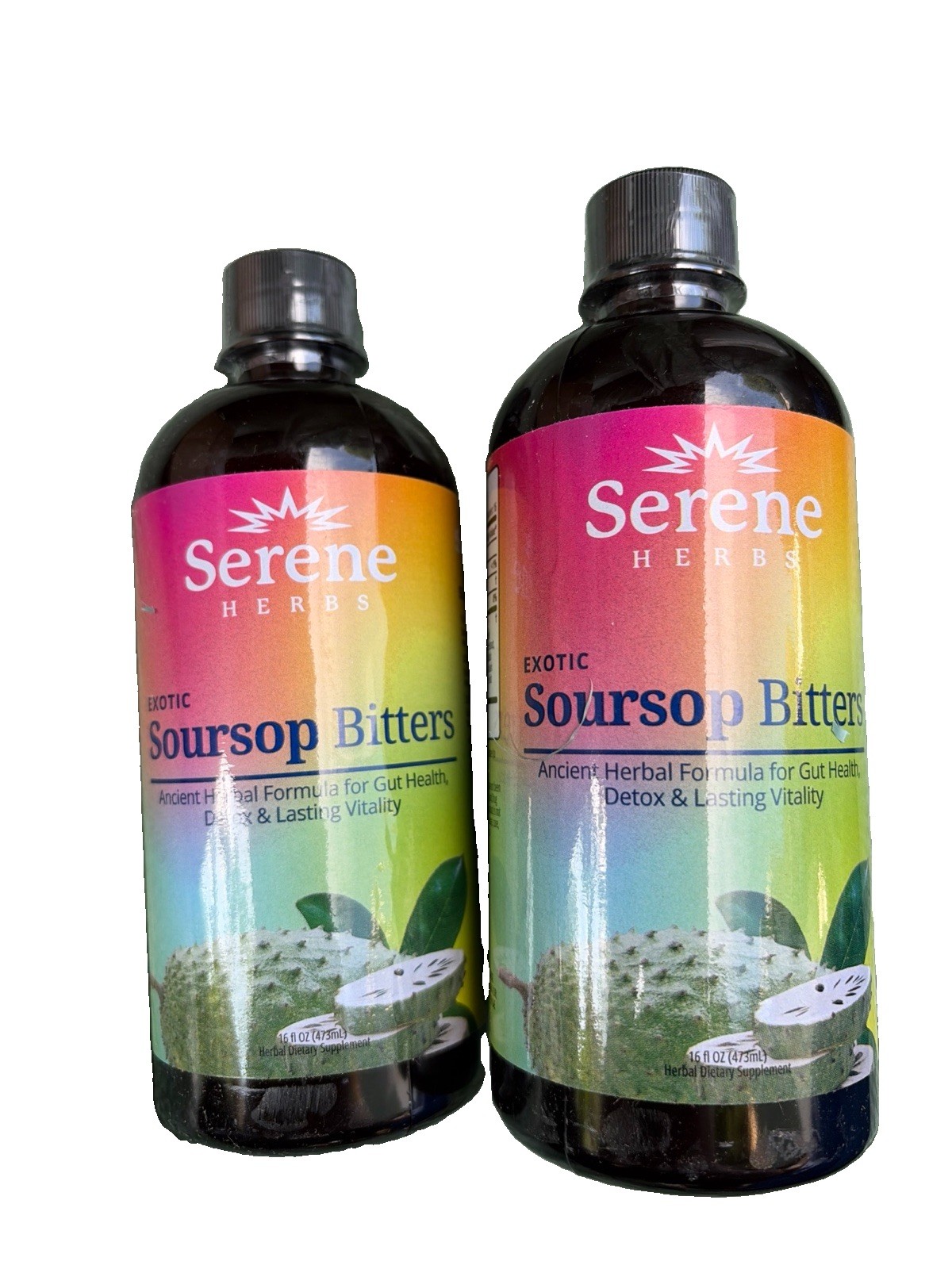 2X Serene Herb Exotic Soursop Bitters Liquid Gut Health Detox Lasting Vitality 2X Serene Herb Exotic Soursop Bitters Liquid Gut Health Detox Lasting Vitality