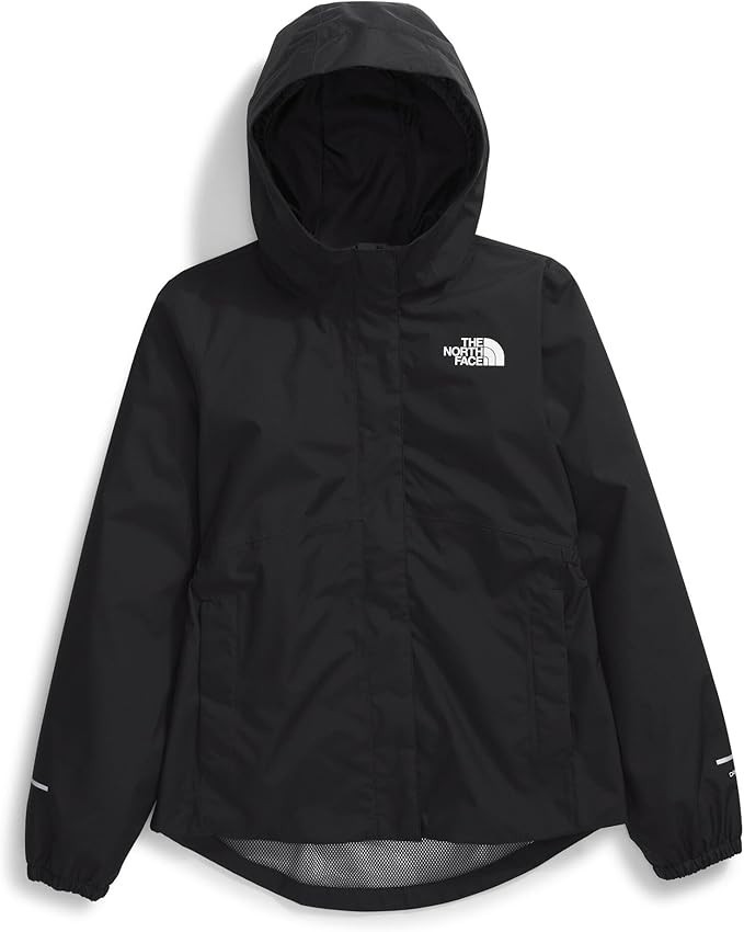 The North Face Girls Antora Rain Jacket Black Size M Waterproof Windproof Hooded The North Face Girls Antora Rain Jacket Black Size M Waterproof Windproof Hooded