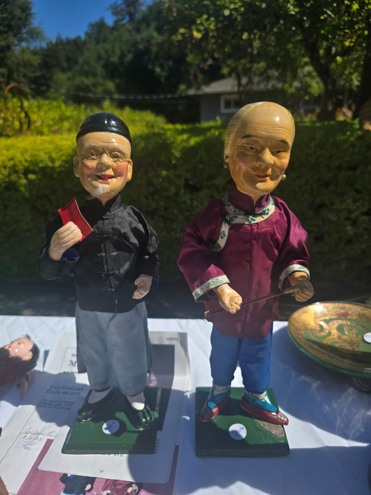 Antique Chinese dolls from 1930's or 1940's