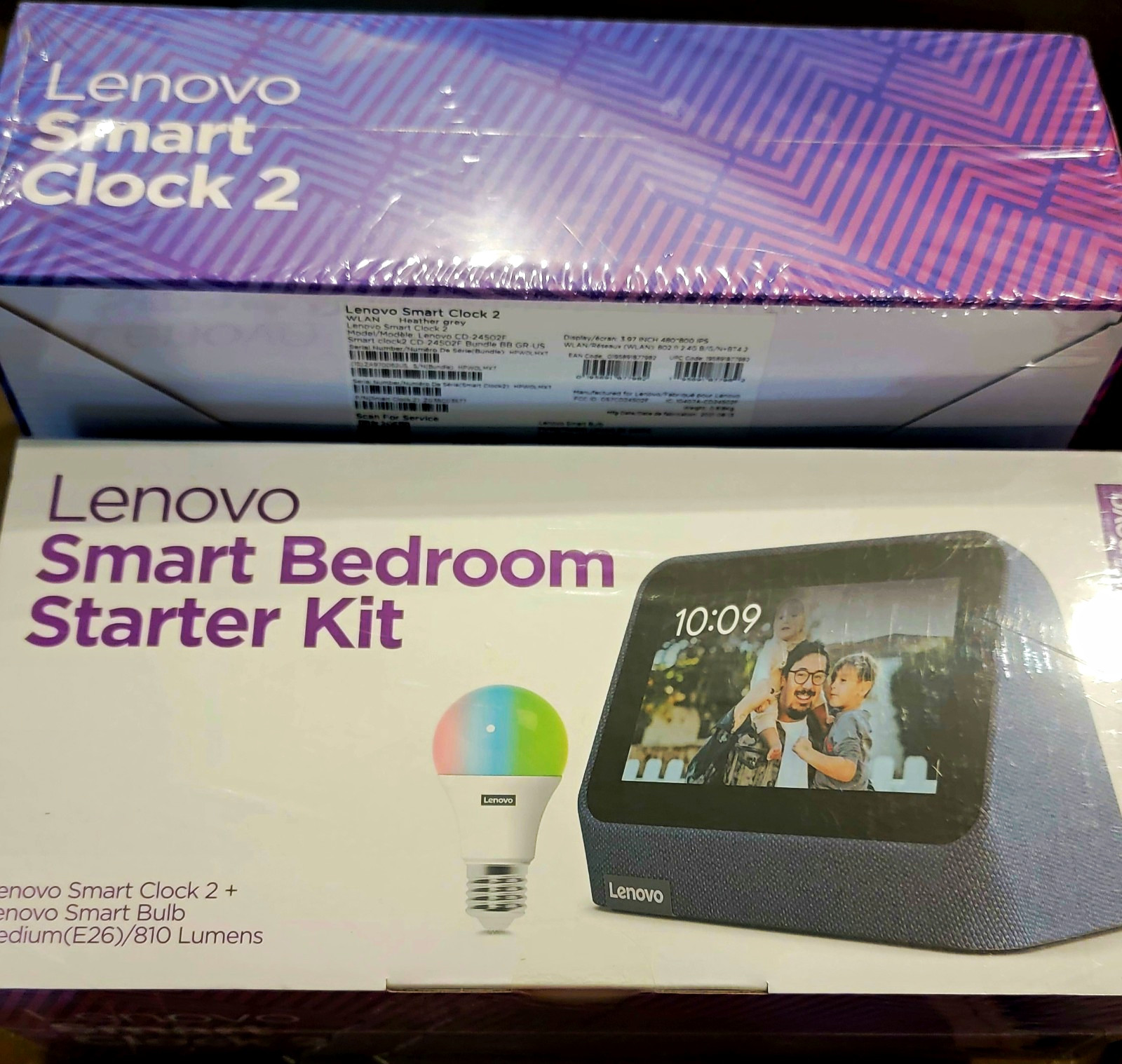 Lenovo Smart Bedroom Starter Kit Smart Clock 2 + Smart Bulb E26 WiFi BT Lenovo Smart Bedroom Starter Kit Smart Clock 2 + Smart Bulb E26 WiFi BT
