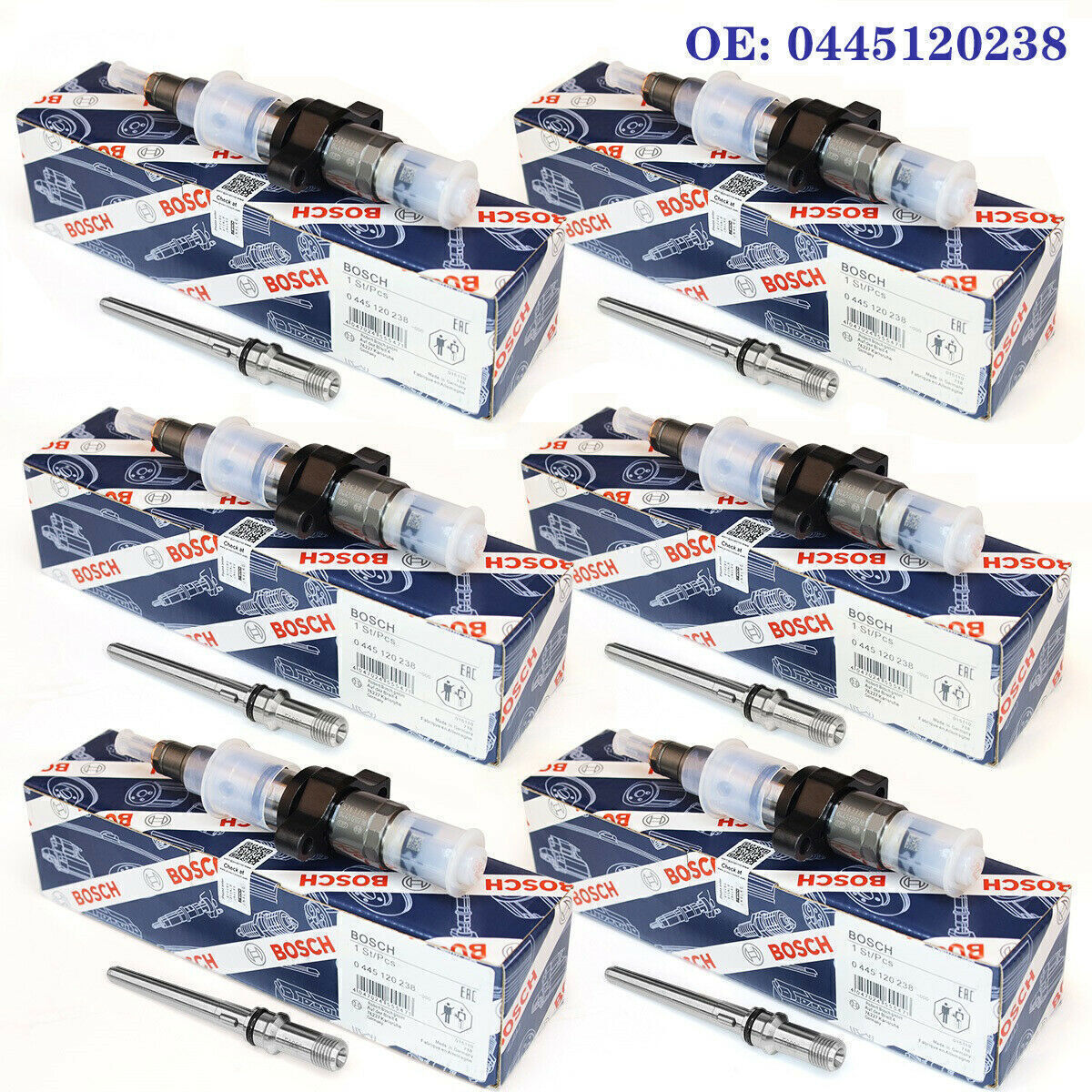 6X Bosch Diesel Fuel Injectors For Dodge Ram 2500 3500 5.9L 0445120238
