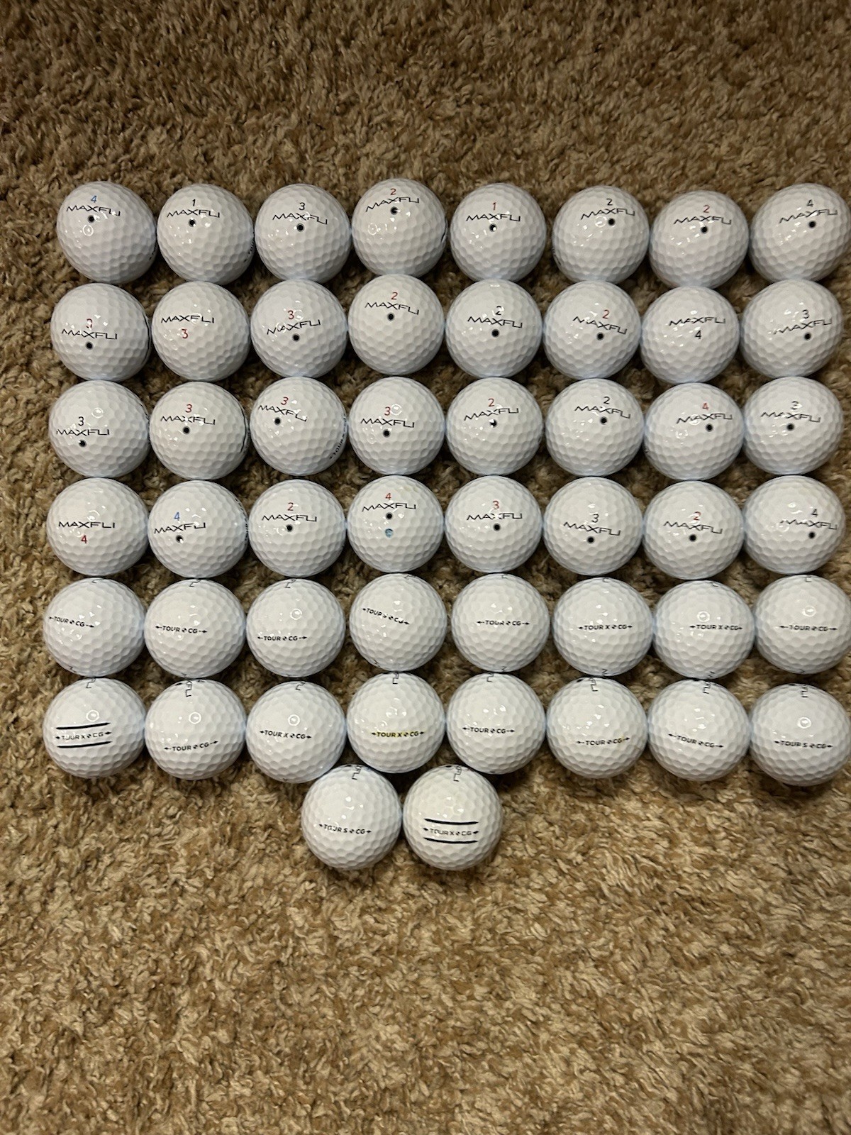 50 Mint Maxfli Tour CG And TourxCg Golf Balls 
